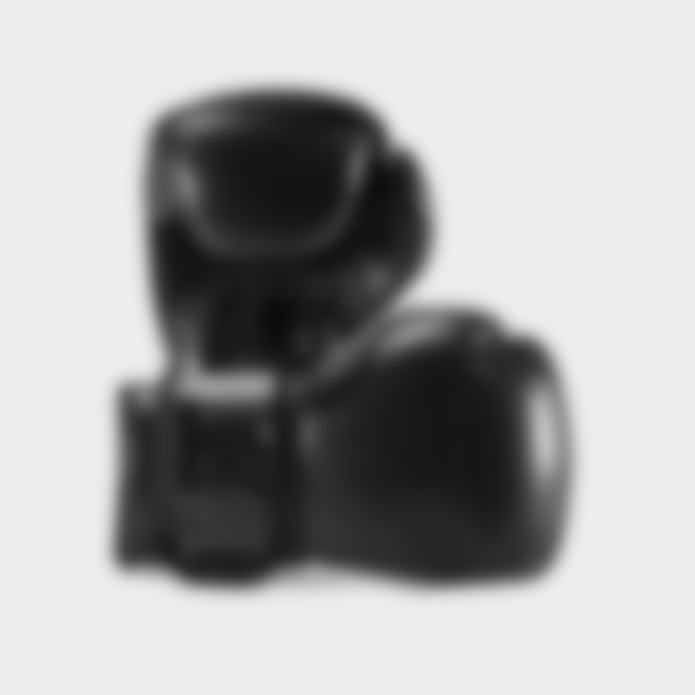 Pair of black boxing gloves representing boxing or combat sports equipment.